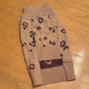 Animal Print Knit Dog Sweater